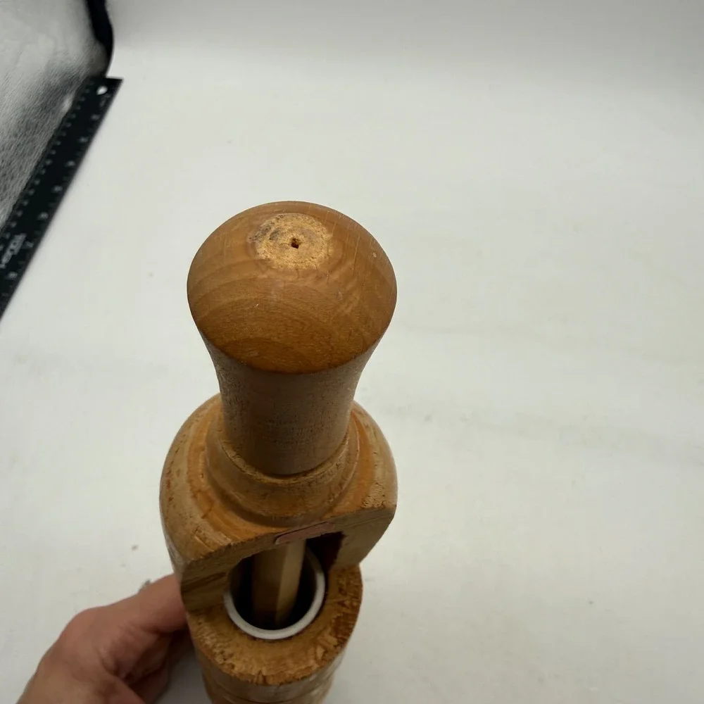 Vintage Italy Rustic wine bottle corker Wooden Handheld Primitive Tool beer